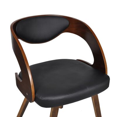 vidaXL Καρέκλες Τραπεζαρίας 4 τεμ. Καφέ Λυγισμένο Ξύλο/Συνθετικό Δέρμα