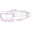 vidaXL Βάση Οθόνης με Αποθ. Γκρι Σκυρ. 70x27x15 εκ. Επεξεργ. Ξύλο