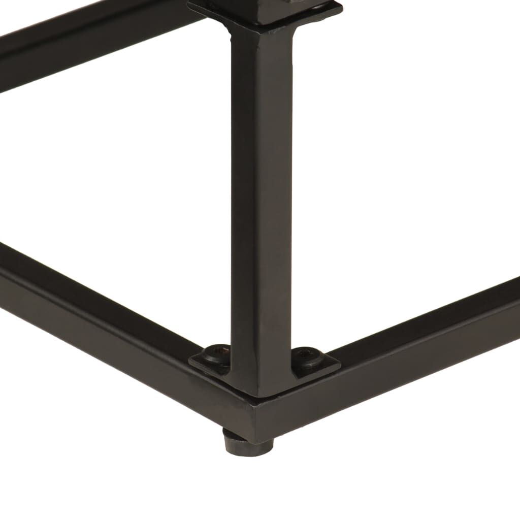 vidaXL Ντουλάπι Μαύρο 55x30x76 εκ. από Μασίφ Ξύλο Μάνγκο και Σίδηρο
