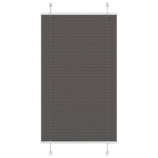 vidaXL Πλισέ περσίδα Μαύρο 80x100 cm Πλάτος υφάσματος 79,4 cm