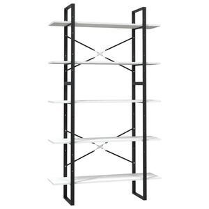 vidaXL &Beta;&iota;&beta;&lambda;&iota;&omicron;&theta;ή&kappa;&eta; &mu;&epsilon; 5 &Rho;ά&phi;&iota;&alpha; &Lambda;&epsilon;&upsilon;&kappa;ή 100 x 30 x 175 &epsilon;&kappa; &alpha;&pi;ό &Xi;ύ&lambda;&omicron; &Pi;&epsilon;ύ&kappa;&omicron;&upsilon;