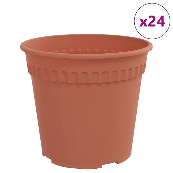 vidaXL &Sigma;&tau;&rho;&omicron;&gamma;&gamma;&upsilon;&lambda;ή &Gamma;&lambda;ά&sigma;&tau;&rho;&alpha; &Lambda;&omicron;&upsilon;&lambda;&omicron;&upsilon;&delta;&iota;ώ&nu; 24 pcs &Kappa;&epsilon;&rho;&alpha;&mu;&iota;&delta;ί &Oslash; 17 x 14 &epsilon;&kappa;