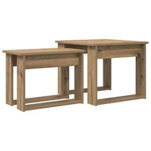 vidaXL &Sigma;&epsilon;&tau; &Tau;&rho;&alpha;&pi;&epsilon;&zeta;&iota;&omicron;ύ &Gamma;&iota;&alpha; &Kappa;&alpha;&phi;έ 2 pcs Artisan Oak &Epsilon;&pi;&epsilon;&xi;&epsilon;&rho;&gamma;&alpha;&sigma;&mu;έ&nu;&omicron; &xi;ύ&lambda;&omicron;