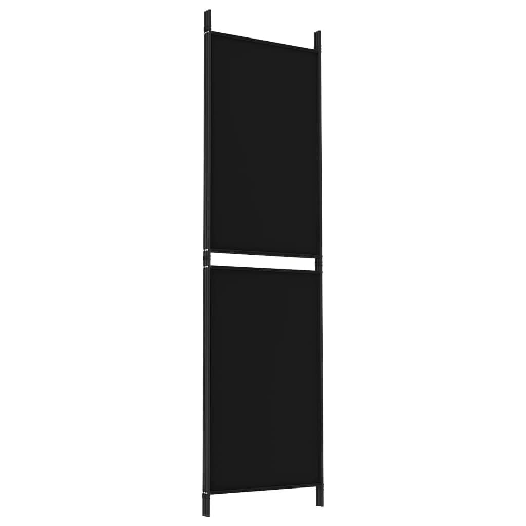 vidaXL Διαχωριστικό Δωματίου με 3 Πάνελ Μαύρο 150 x 180 εκ. Υφασμάτινο