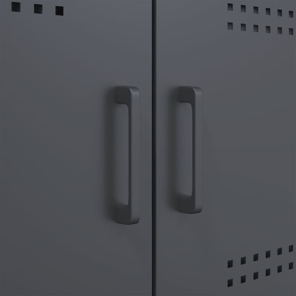 vidaXL Έπιπλα Τηλεόρασης 2 τεμ. Ανθρακί 68x39x50,5 εκ. από Χάλυβα
