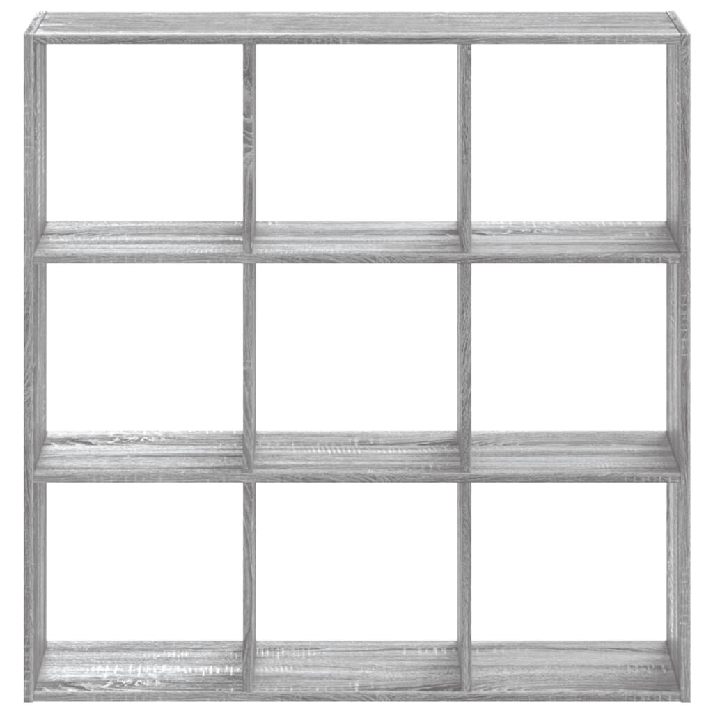 vidaXL Βιβλιοθήκη Γκρι Sonoma 102x32x102 εκ. από Επεξεργασμένο Ξύλο