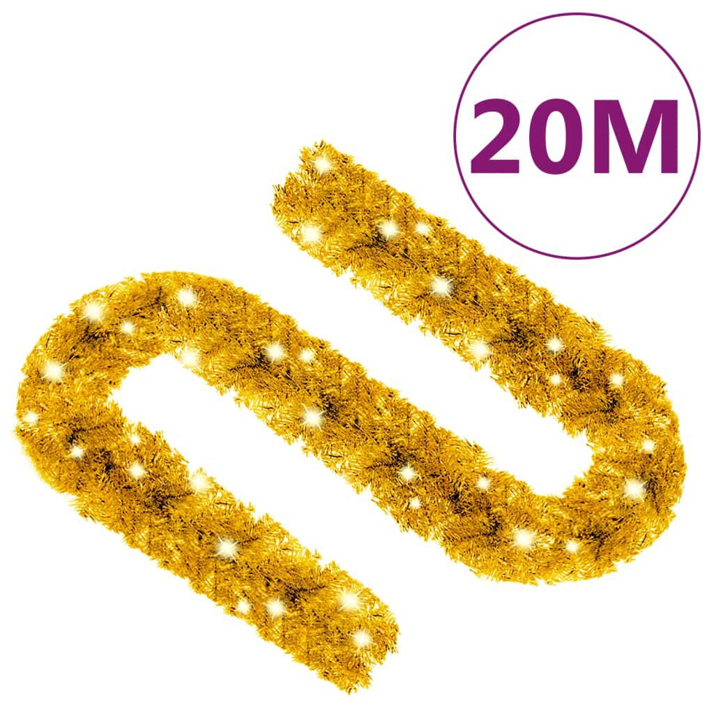 vidaXL Γιρλάντα Χριστουγεννιάτικη με Λαμπάκια LED Χρυσή 20 μ.