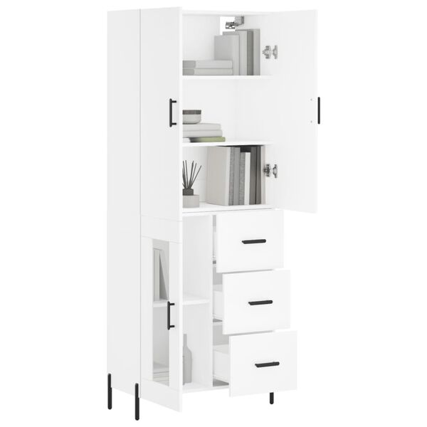 vidaXL Ντουλάπι Λευκό 69,5x34x180 εκ. από Επεξεργασμένο Ξύλο