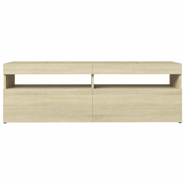 vidaXL Έπιπλο Τηλεόρασης με LED Sonoma Δρυς 120x35x40 εκ.