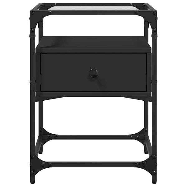 vidaXL Κομοδίνα 2 τεμ. Μαύρα 40 x 40 x 55 εκ. από Επεξεργασμένο Ξύλο