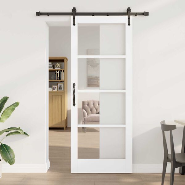 vidaXL Συρόμενη Πόρτα με Σετ Εξαρτημάτων ORKDAL Λευκή 83x211 cm