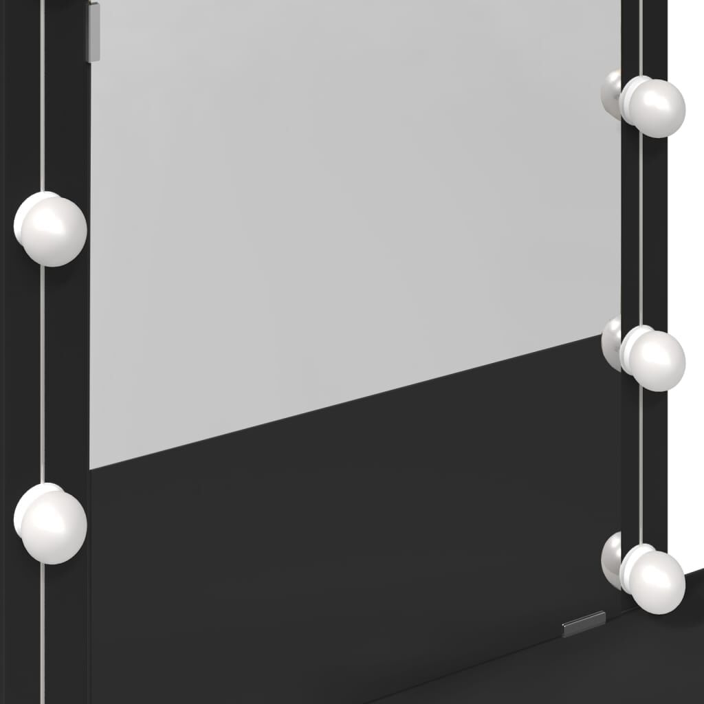 vidaXL Μπουντουάρ με LED Μαύρο 100x40x130 εκ.