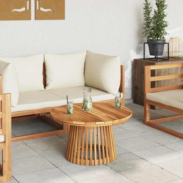 vidaXL Τραπέζι Καφέ Κήπου Καφέ 70 x 70 x 40 εκ Μασίφ ξύλο teak