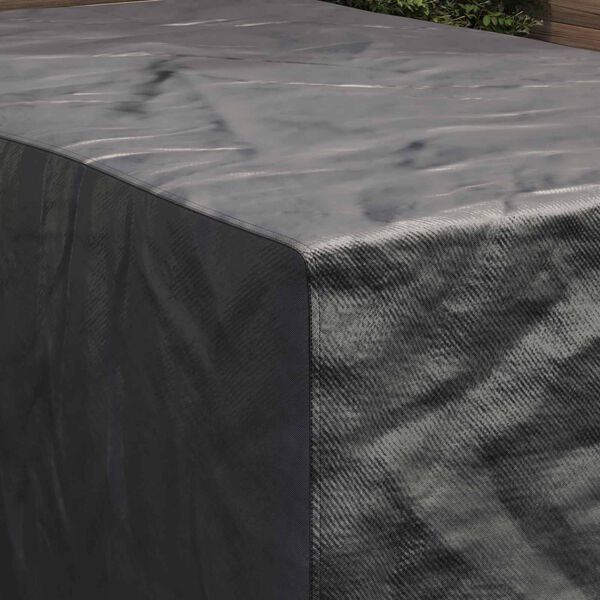 vidaXL Κάλυμμα επίπλων εξωτερικού χώρου Μαύρο 143 x 225 x 90 εκ. 600D