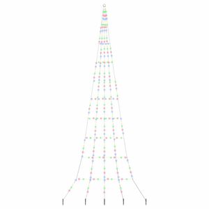 vidaXL LED Χριστουγεννιάτικο Δέντρο Πολύχρωμο 511 εκ Μέταλλο