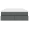 vidaXL Κρεβάτι με αποθηκευτικό χώρο και στρώμα με στρώμα Σκούρο Γκρι
