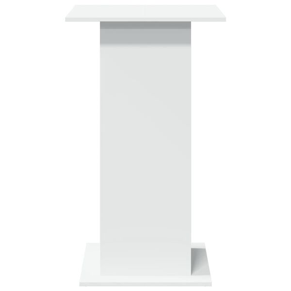 vidaXL Τραπέζι Μπαρ με Ράφια Λευκό 60x60x102 εκ. Επεξεργ. Ξύλο