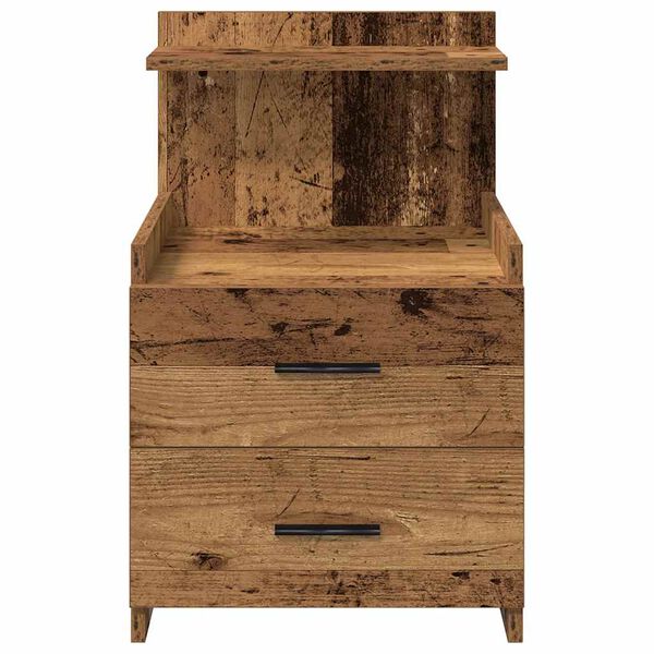 vidaXL Κομοδίνο με 2 Συρτάρια από Παλιό Ξύλο 40x36,5x62 εκ.