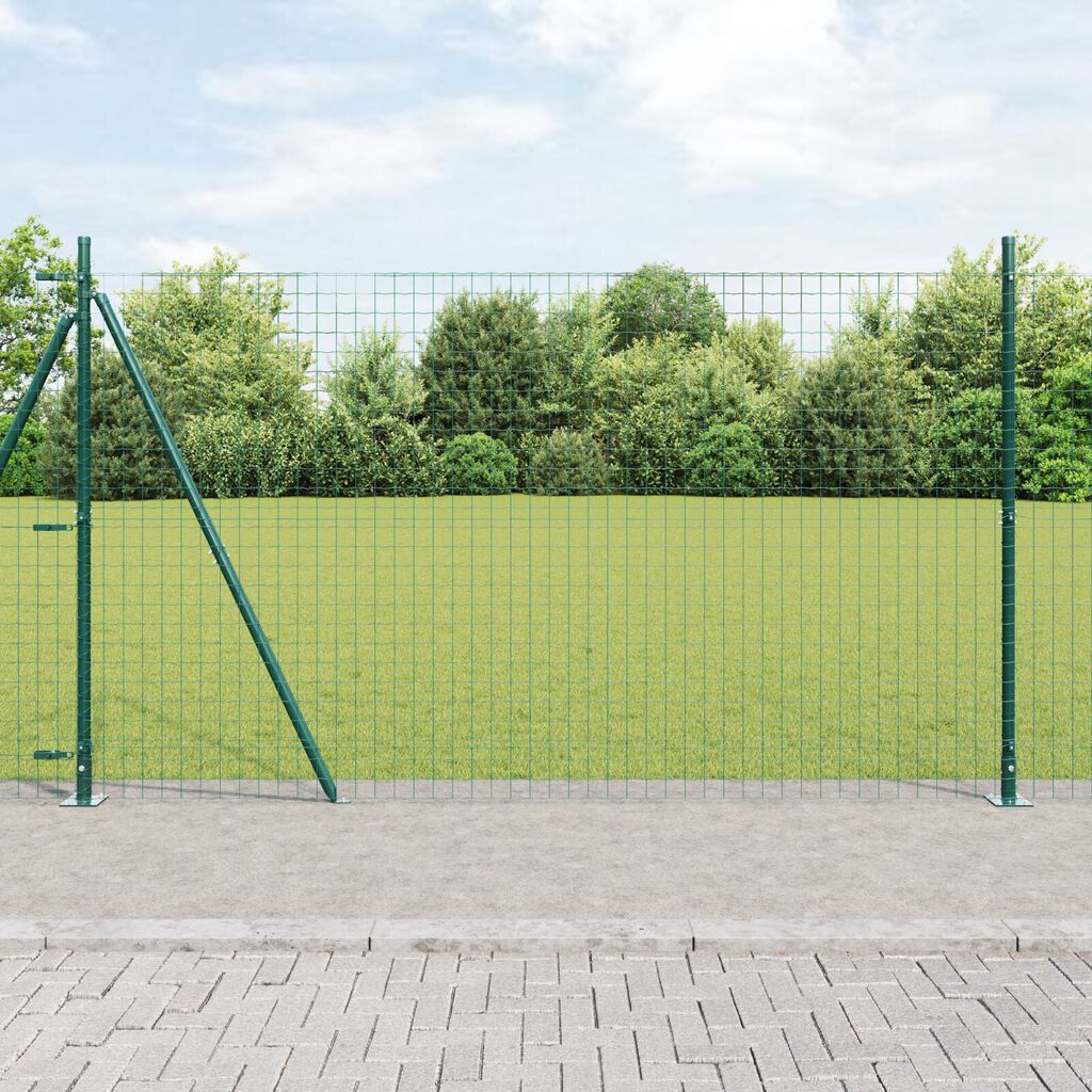 vidaXL Euro Fence με 13 Σωρούς Φλάντζας 1.2x25 μ Γαλβανισμένο Ατσάλι
