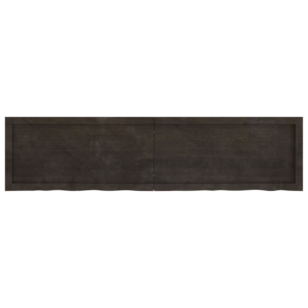 vidaXL Επιφάνεια Τραπεζιού Σκούρο Καφέ 160x40x(2-6)εκ Επεξ. Μασίφ Δρυς