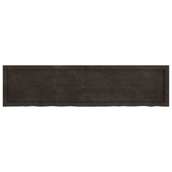 vidaXL Επιφάνεια Τραπεζιού Σκούρο Καφέ 160x40x(2-6)εκ Επεξ. Μασίφ Δρυς