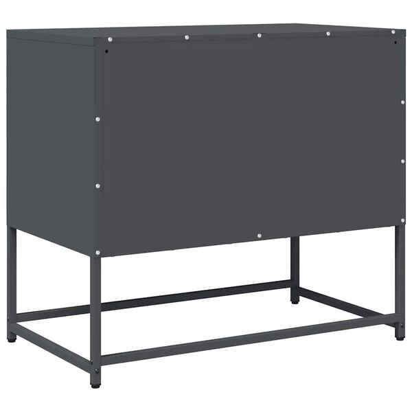 ντουλάπι τηλεόρασης vidaXL Ανθρακί 68x39x60,5 cm Ατσάλι ψυχρής έλασης