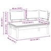 vidaXL Παγκάκι κήπου 2 pcs Καφέ Μασίφ ξύλο teak