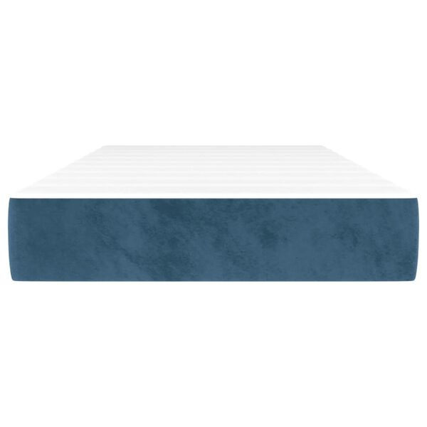 vidaXL Στρώμα με Pocket Springs Σκούρο Μπλε 90x200x20 εκ. Βελούδινο