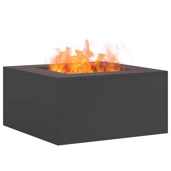 vidaXL Φωτιά Μαύρο 60 x 60 x 30 cm Κρύα έλαση από χάλυβα