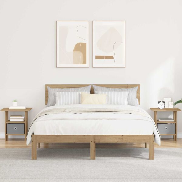 vidaXL &Kappa;&omicron;&mu;&omicron;&delta;ί&nu;&omicron; 2 pcs Artisan Oak 41 x 40 x 45 &epsilon;&kappa; &Epsilon;&pi;&epsilon;&xi;&epsilon;&rho;&gamma;&alpha;&sigma;&mu;έ&nu;&omicron; &xi;ύ&lambda;&omicron;