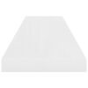 vidaXL Ράφι Τοίχου Γυαλιστερό Άσπρο 90x23,5x3,8 εκ. MDF