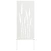 vidaXL Οθόνη Ιδιωτικότητας Κήπου Floral Λευκό 50 x 140 εκ