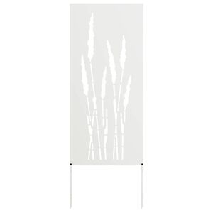 vidaXL Οθόνη Ιδιωτικότητας Κήπου Floral Λευκό 50 x 140 εκ