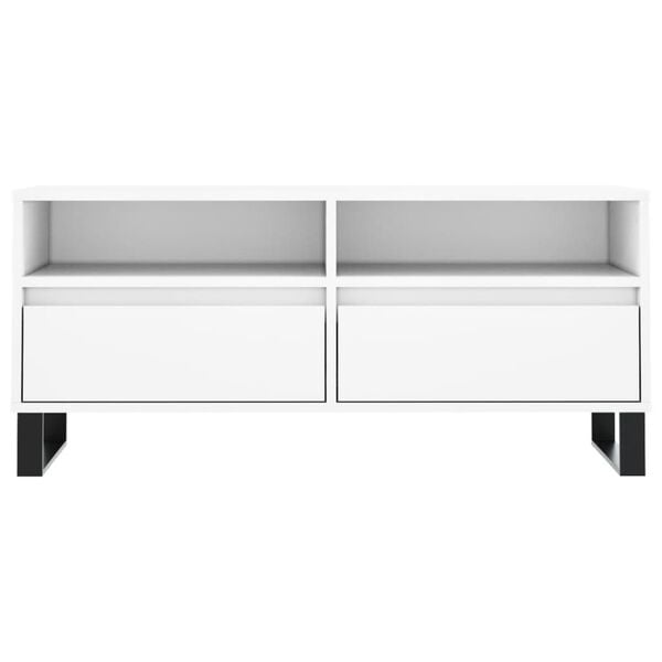 vidaXL Έπιπλο Τηλεόρασης Λευκό 100x34,5x44,5 εκ. Επεξεργασμένο Ξύλο