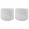 vidaXL Cotton Twine 2 &tau;&mu;&chi;. 2 mm 100 m &Lambda;&epsilon;&upsilon;&kappa;ό 100% &Beta;&alpha;&mu;&beta;ά&kappa;&iota;