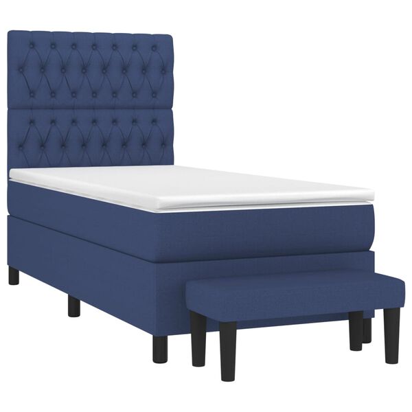 vidaXL &Kappa;&rho;&epsilon;&beta;ά&tau;&iota; Boxspring &mu;&epsilon; &Sigma;&tau;&rho;ώ&mu;&alpha; &Mu;&pi;&lambda;&epsilon; 100 x 200 &epsilon;&kappa;. &Upsilon;&phi;&alpha;&sigma;&mu;ά&tau;&iota;&nu;&omicron;