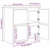 vidaXL Πλαϊνό γραφείο 3 pcs Μαύρη δρυς 70 x 41 x 75 εκ.
