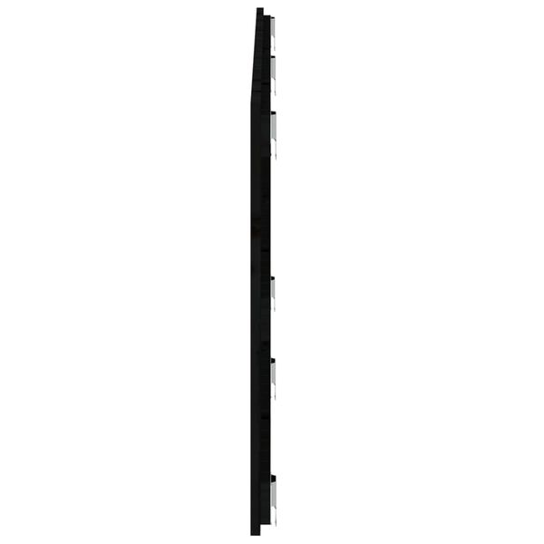 vidaXL Κεφαλάρι Τοίχου Μαύρο 166x3x60 εκ. από Μασίφ Ξύλο Πεύκου