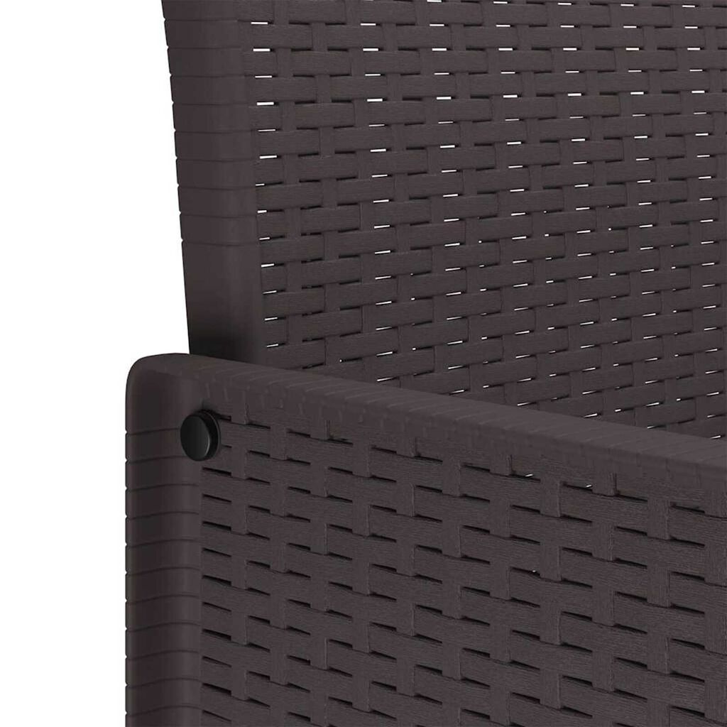 vidaXL Καρέκλα Κήπου 2 pcs Καφέ 53 x 49 x 85 εκ. PP