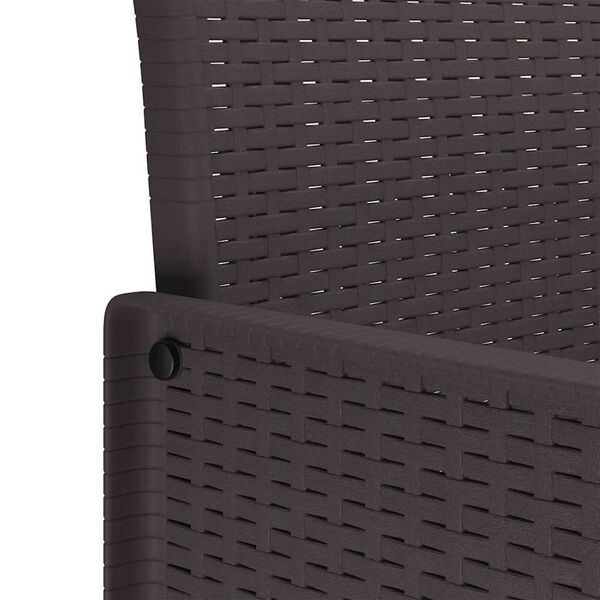 vidaXL Καρέκλα Κήπου 2 pcs Καφέ 53 x 49 x 85 εκ. PP