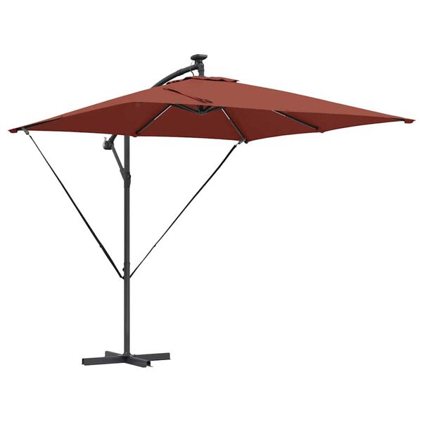 vidaXL Ομπρέλα Cantilever Banana Τερακότα 249 x 249 x 250 εκ.