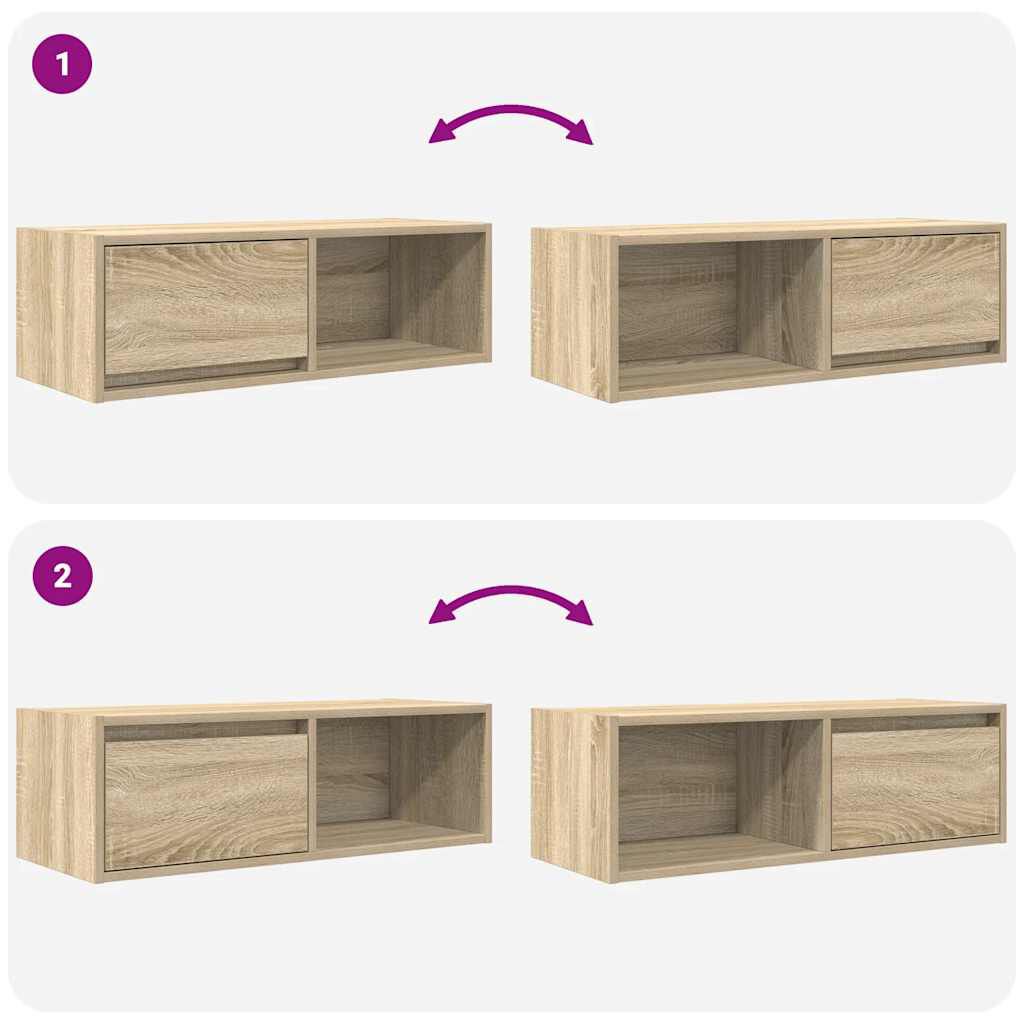 vidaXL Έπιπλο Τηλεόρασης Sonoma Δρυς 80x31x25,5 εκ. Επεξ. Ξύλο