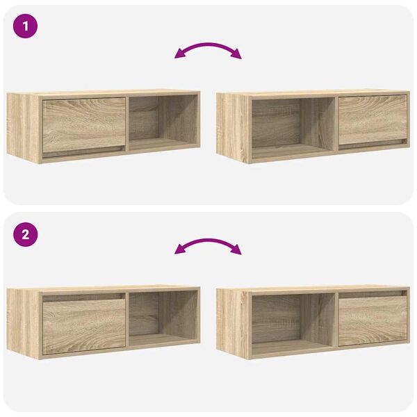 vidaXL Έπιπλο Τηλεόρασης Sonoma Δρυς 80x31x25,5 εκ. Επεξ. Ξύλο