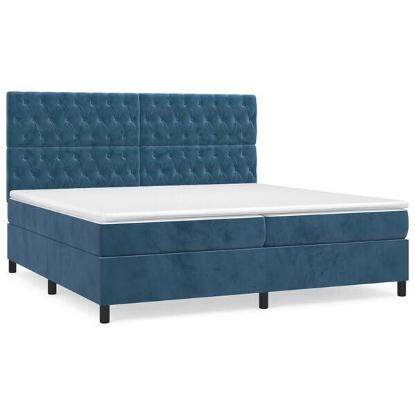 vidaXL &Kappa;&rho;&epsilon;&beta;ά&tau;&iota; Boxspring &mu;&epsilon; &Sigma;&tau;&rho;ώ&mu;&alpha; &Sigma;&kappa;&omicron;ύ&rho;&omicron; &Mu;&pi;&lambda;&epsilon; 200x200 &epsilon;&kappa;. &Beta;&epsilon;&lambda;&omicron;ύ&delta;&iota;&nu;&omicron;