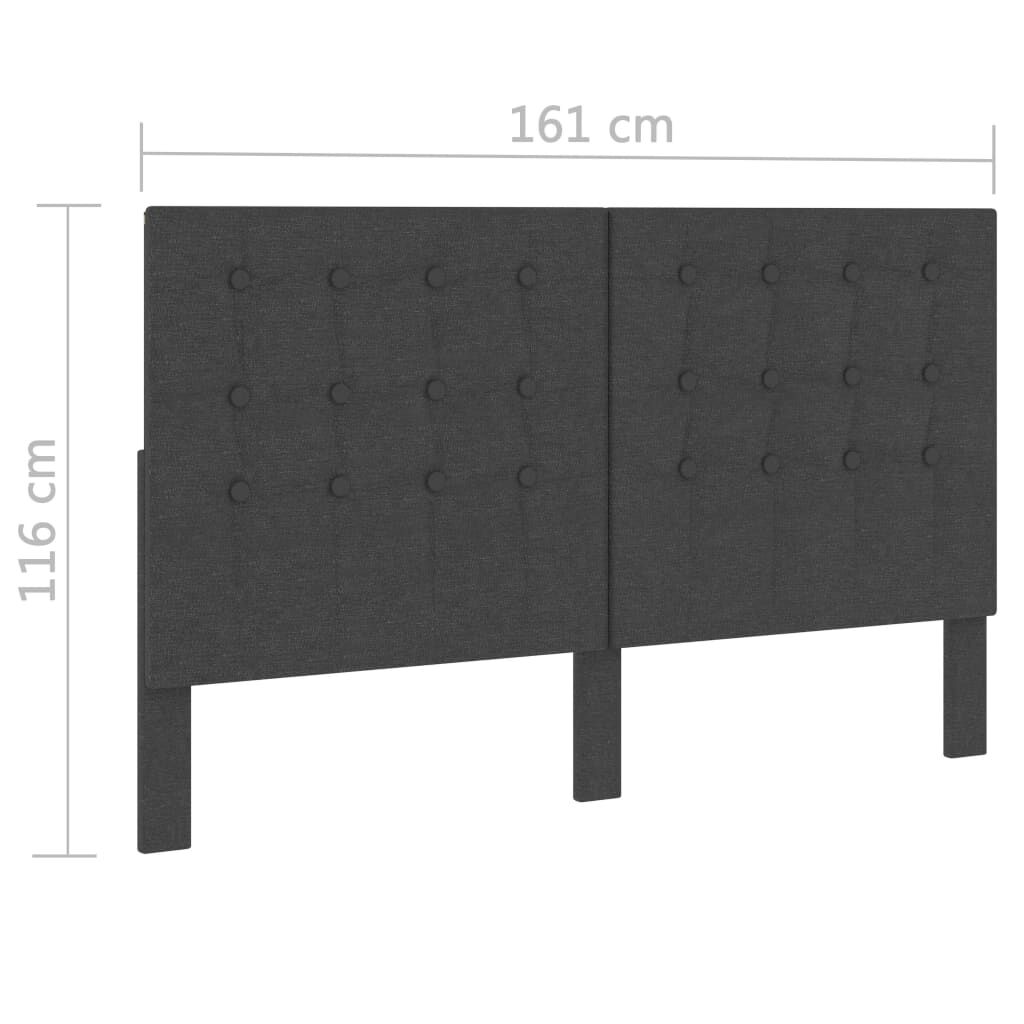 vidaXL Κρεβάτι Boxspring Σκούρο Γκρι 160 x 200 εκ. Υφασμάτινο