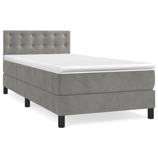 vidaXL &Kappa;&rho;&epsilon;&beta;ά&tau;&iota; Boxspring &mu;&epsilon; &Sigma;&tau;&rho;ώ&mu;&alpha; &Alpha;&nu;&omicron;&iota;&chi;&tau;ό &Gamma;&kappa;&rho;&iota; 100x200 &epsilon;&kappa;. &Beta;&epsilon;&lambda;&omicron;ύ&delta;&iota;&nu;&omicron;