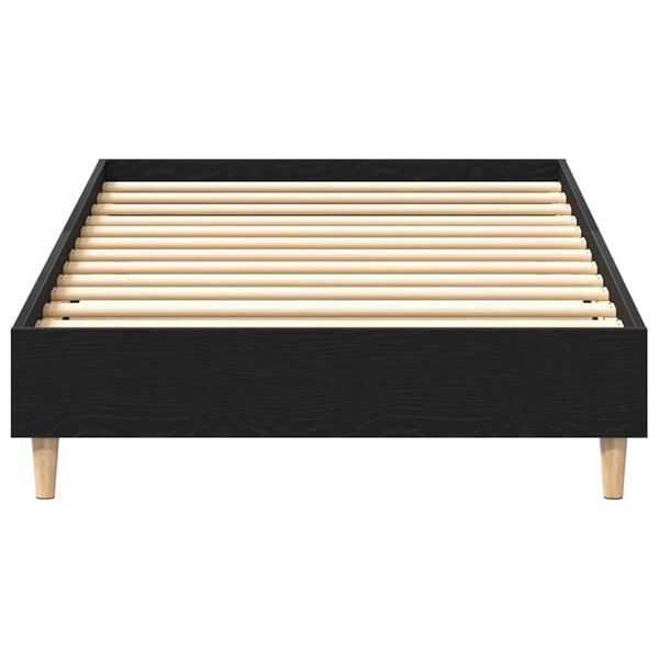 vidaXL Σκελετός Κρεβατιού Μαύρη δρυς 100 x 200 cm Επεξεργασμένο ξύλο