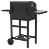 vidaXL Ψησταριά Κάρβουνου / BBQ Μαύρη με Κάτω Ράφι
