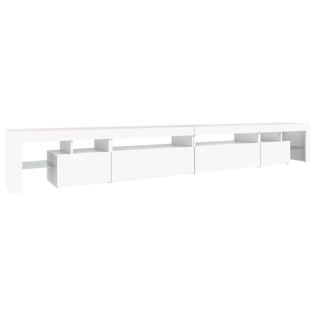 vidaXL Έπιπλο Τηλεόρασης με LED Λευκό 290 x 36,5 x 40 εκ.