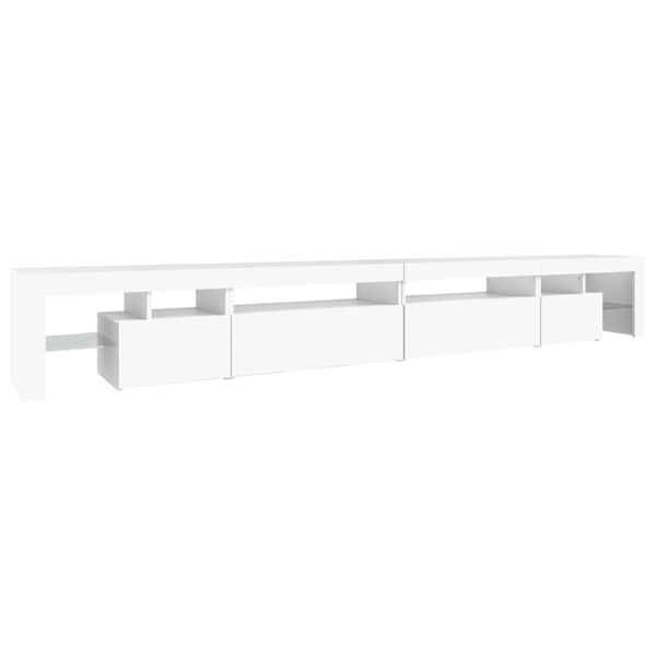 vidaXL Έπιπλο Τηλεόρασης με LED Λευκό 290 x 36,5 x 40 εκ.